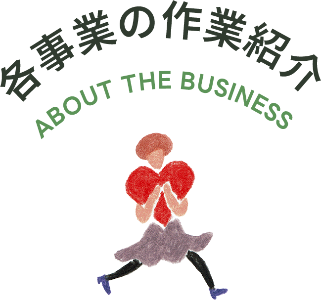 各事業の作業紹介